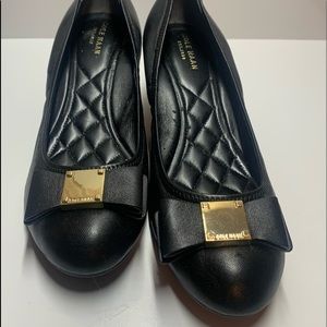 Cole Haan Tali Bow Black Leather Pumps~Size 8 1/2 AA